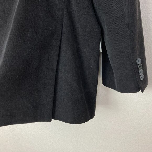 Apt. 9 Men's Corduroy Blazer Jacket Sports Coat Size L Black 3 Button - Picture 6 of 10